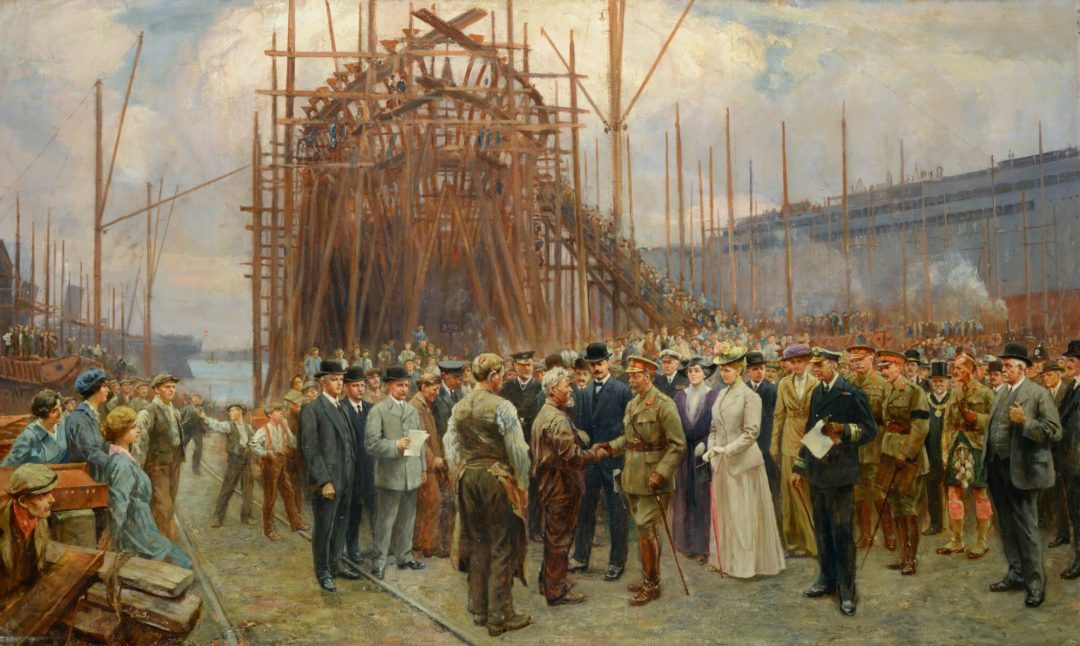 BURGESS SKINNER 5967 Their Majesties visit to Cammell Laird 1917